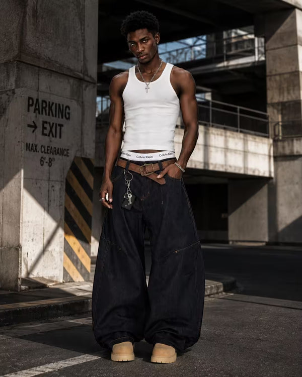 Vintage Deconstructed Scimitar Jeans
