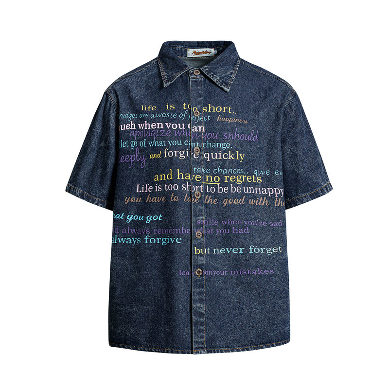 Vintage Denim Cargo Shirt