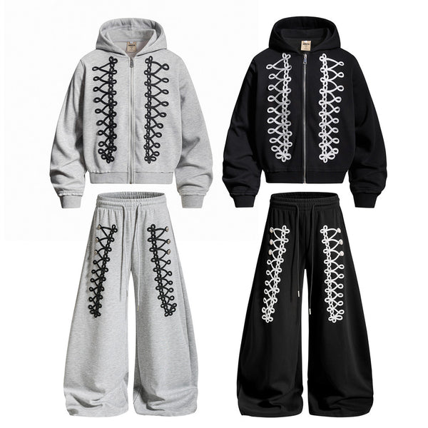 Minimal Wide-Leg Hoodie Set