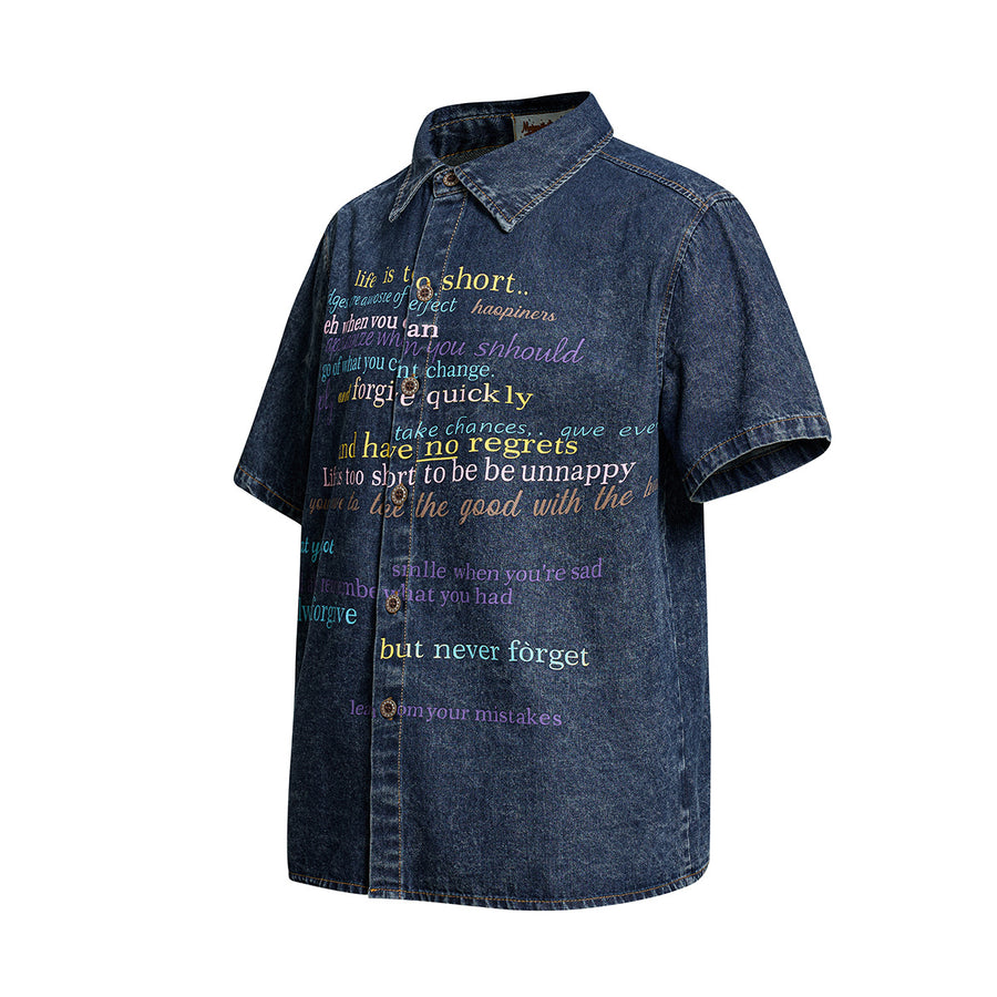 Vintage Denim Cargo Shirt