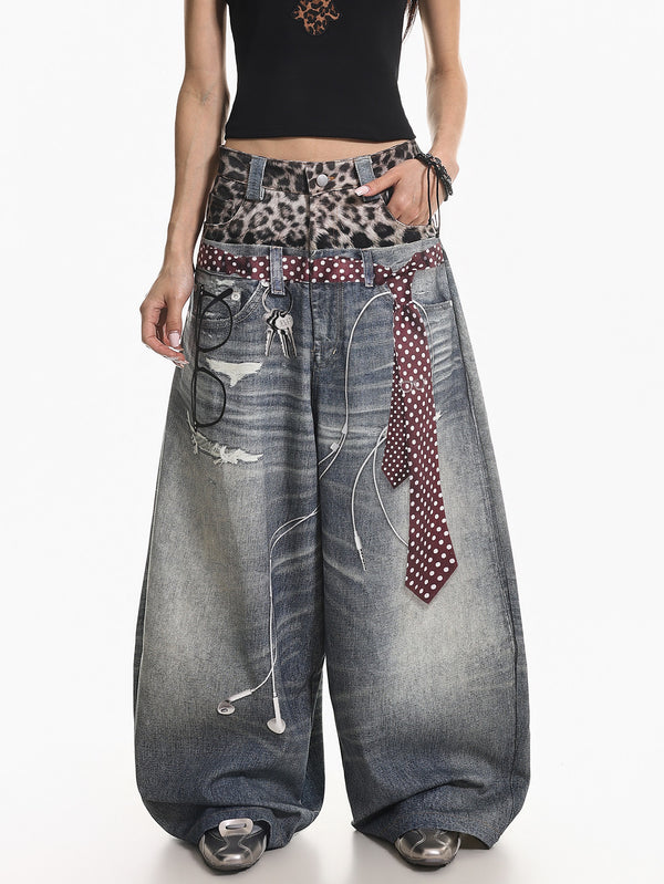 Leopard Two-Piece Jeans