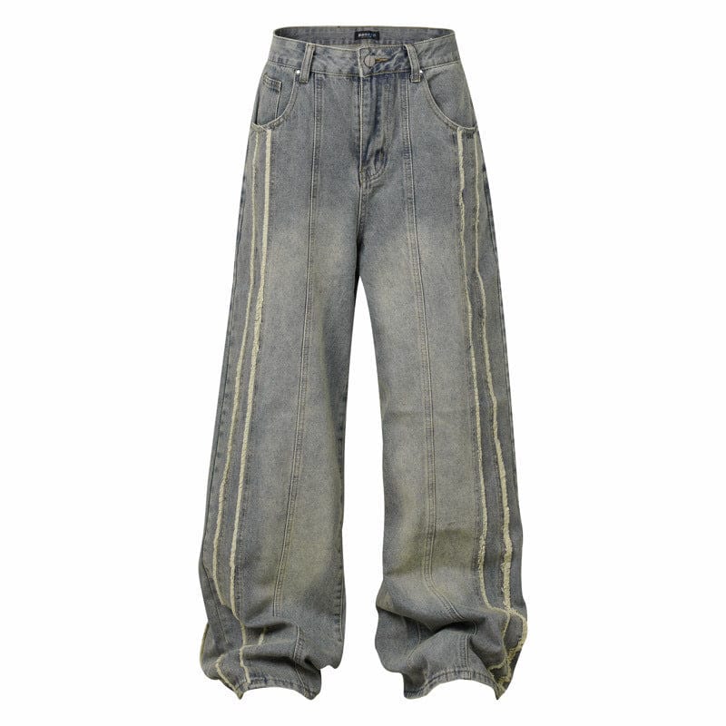 Vintage Stripe Distressed Jeans—7522