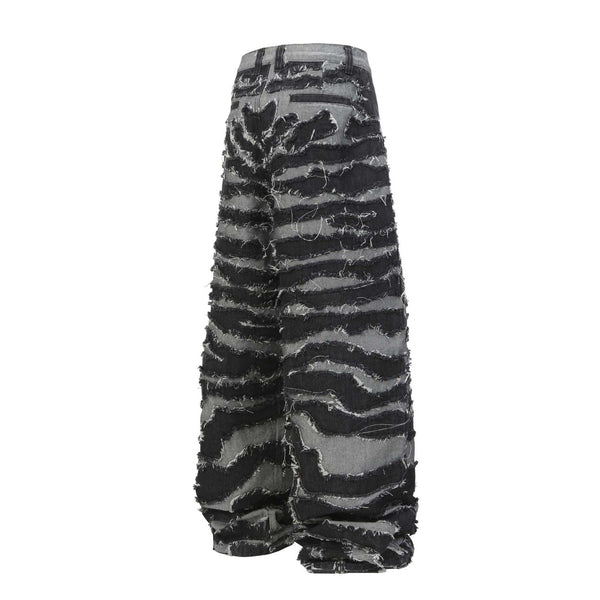 Zebra Patch Embroidered Loose Denim