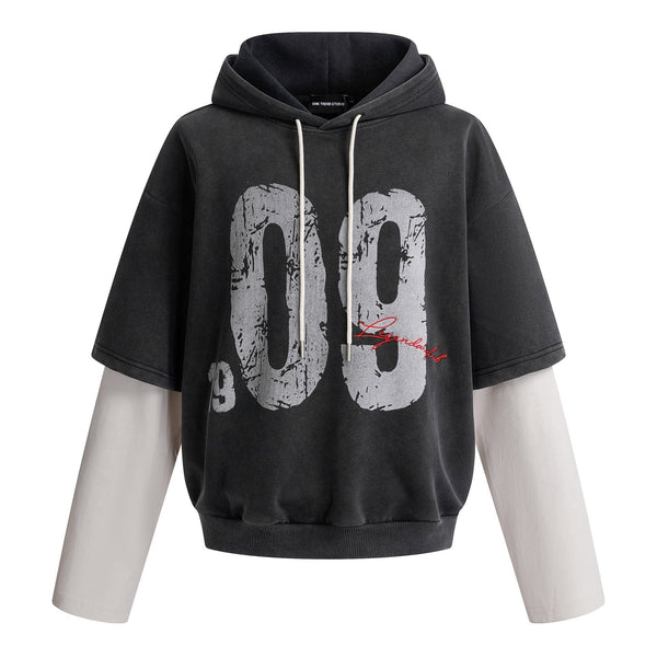 High Street Contrast Stitching Two Piece Hooded Pullover