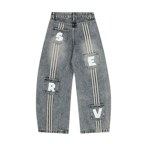 High Street Three-Bar Scimitar Jeans