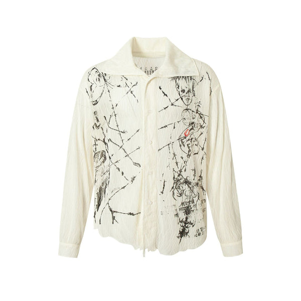 Graffiti Pleated Shirt