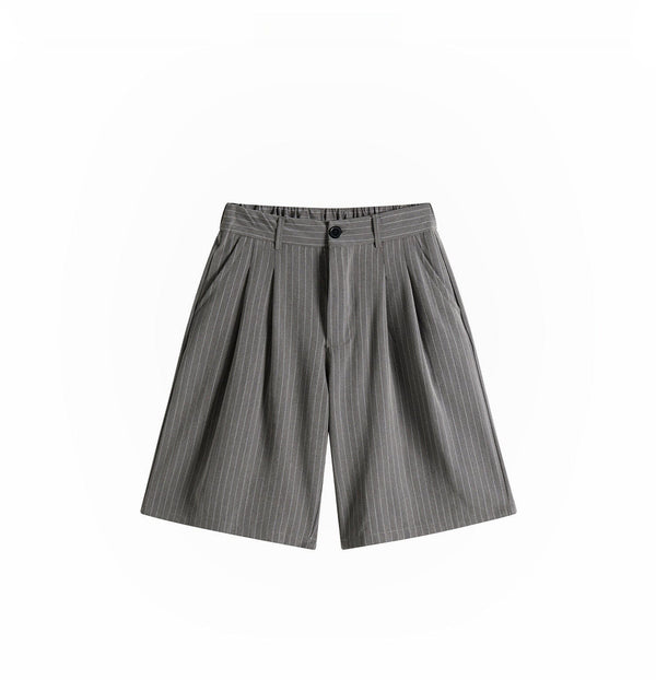 Old Money Pleated Striped Shorts