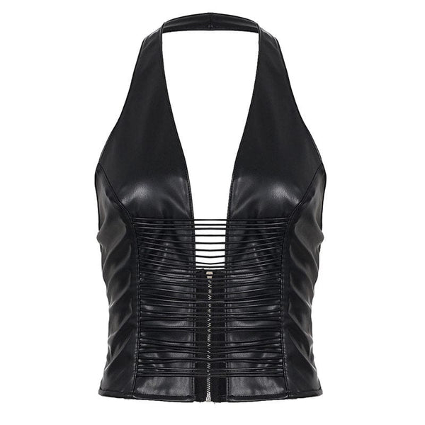 Cut-Out Halter Vest
