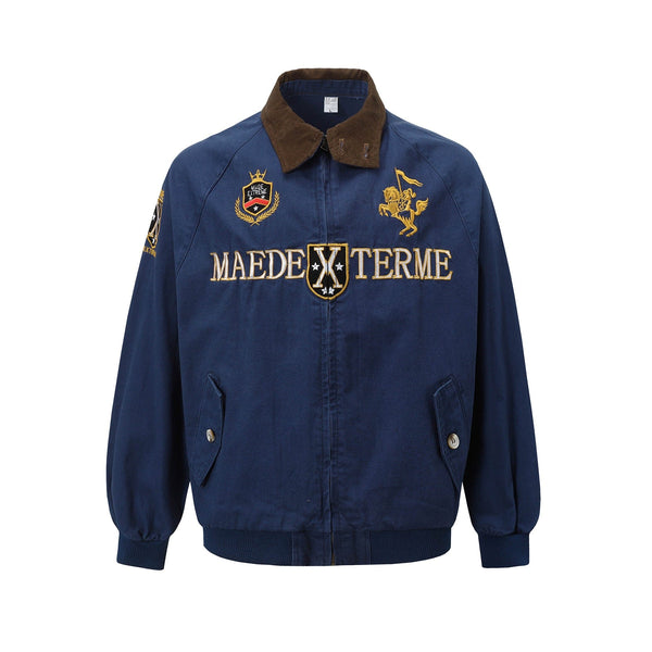 Vintage Badge Embroidered Cargo Jacket
