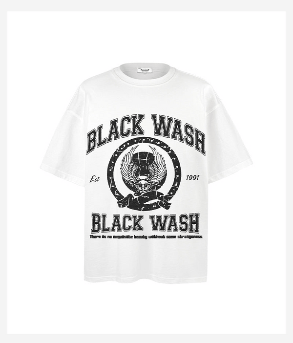 Black Wash Printed T-Shirt