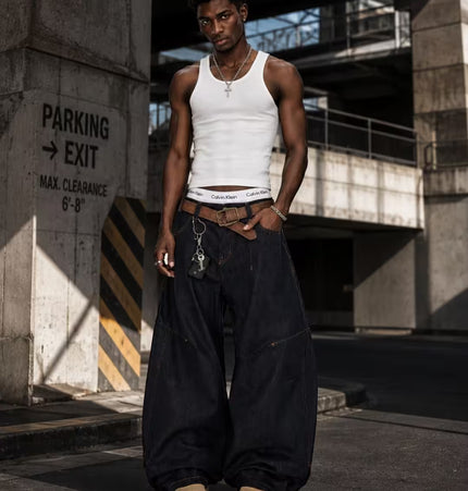 Vintage Deconstructed Scimitar Jeans