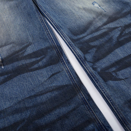 Water Ripple Washed Scimitar Jeans