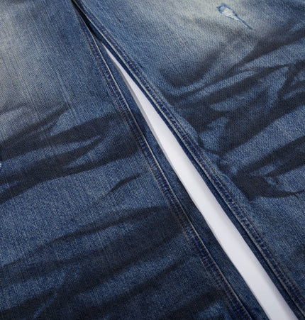 Water Ripple Washed Scimitar Jeans