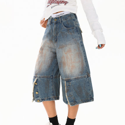Dirty Dyed Frayed Capris