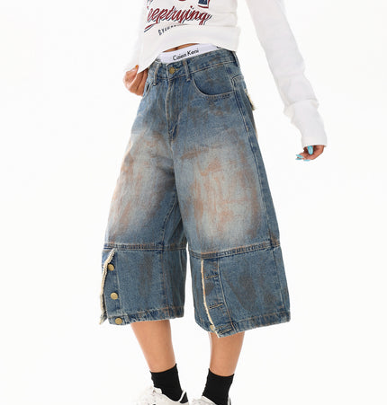 Dirty Dyed Frayed Capris