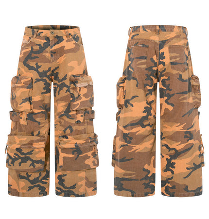 Camouflage Multi-Pocket Denim
