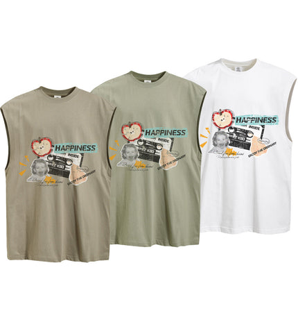 Creative Portrait Wide-Shoulder Tank