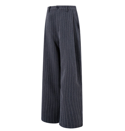 Pinstripe Single-Button Suit Set