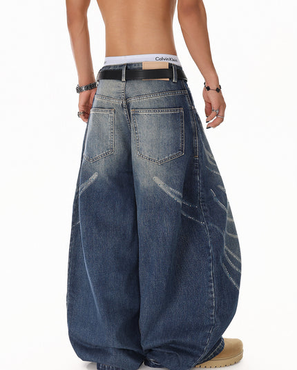 Rhinestone Scratch Denim