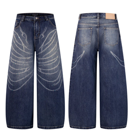 Rhinestone Scratch Denim
