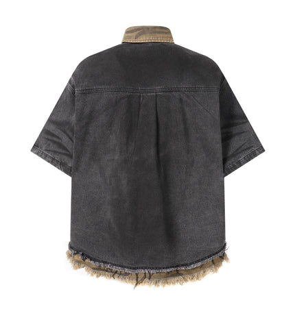 Raw Edge Denim Shirt