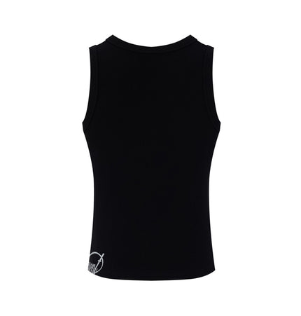 Floral Letter Slim-Fit Tank