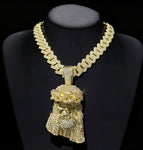 Gold pendant + 55cm Cuban chain / DZ-016