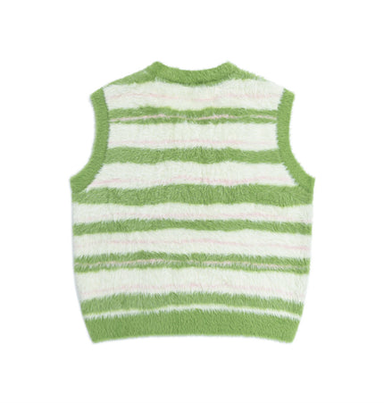 Colour-Block Stripe Sweater Vest