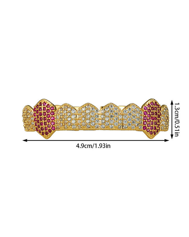 14K Gold-Plated 10-Tooth Grillz Set