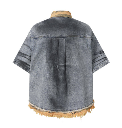 Raw Edge Denim Shirt