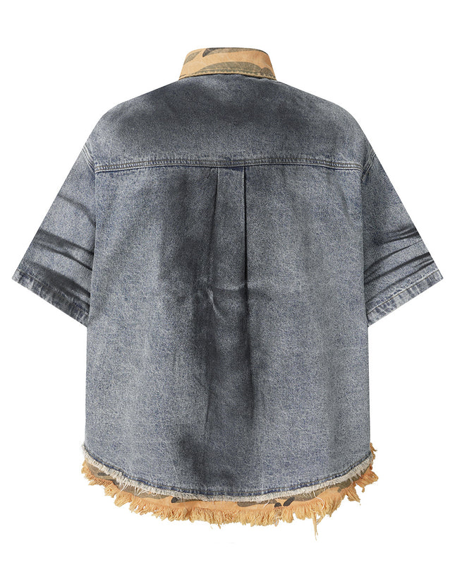 Earth Wash Raw Edge Denim Shirt