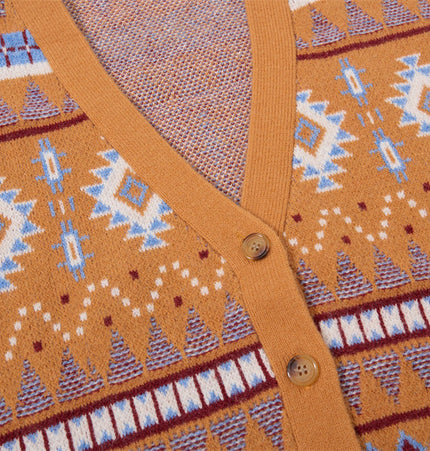 Diamond Jacquard Cardigan Vest