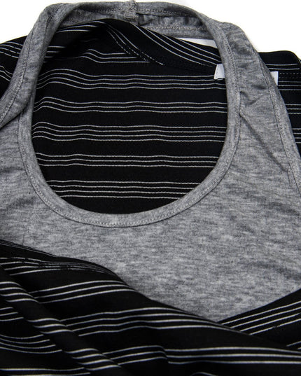Striped Halterneck Spliced Summer Top