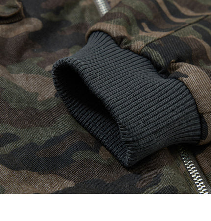Camouflage Hooded Cargo Jacket