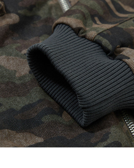Camouflage Hooded Cargo Jacket