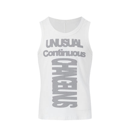 Letter Print Slim-Fit Tank
