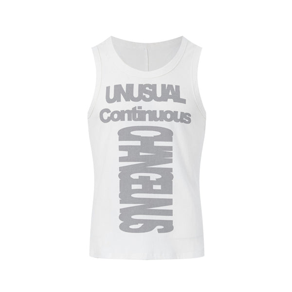 Letter Print Slim-Fit Tank