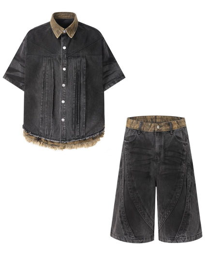 Earth Wash Raw Edge Denim Shirt