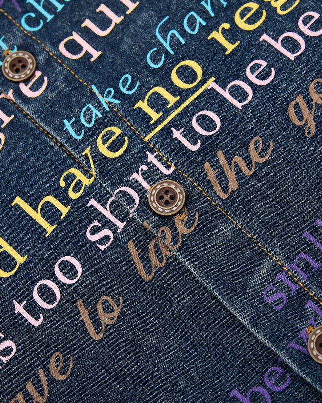 Vintage Denim Cargo Shirt