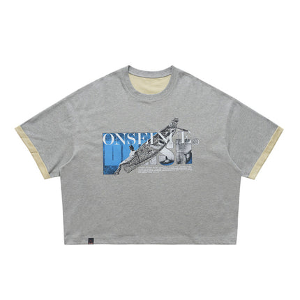 ONSEVENINE Cooling Breathable Direct-Spray Printed Short Sleeve, Loose Casual Short Neckline, Summer Unisex T-Shirt