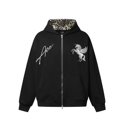 Leopard Patchwork Hoodie Set