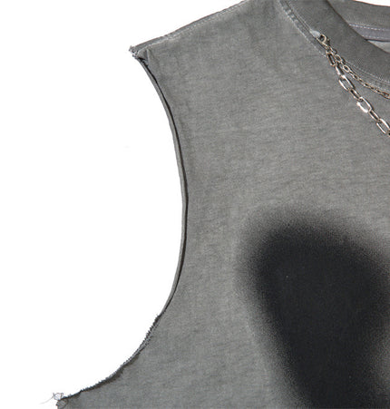Butterfly Chain Distressed Tank