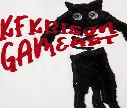 Cat Towel Embroidered Tee
