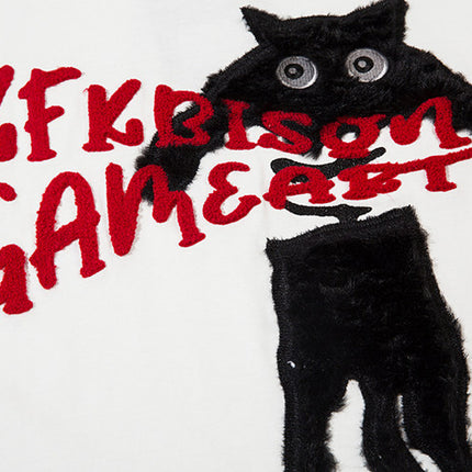 Cat Towel Embroidered Tee