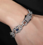 Silver Blue Bracelet 18cm (7inch)
