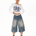 Dirty Dyed Frayed Capris