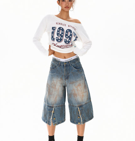 Dirty Dyed Frayed Capris