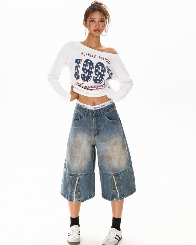 Dirty Dyed Frayed Capris