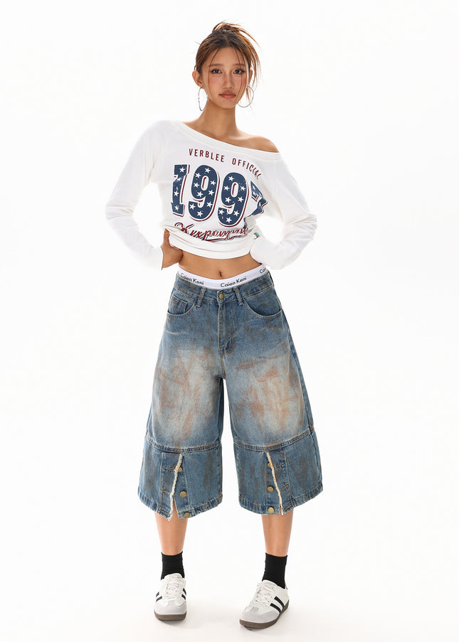 Dirty Dyed Frayed Capris