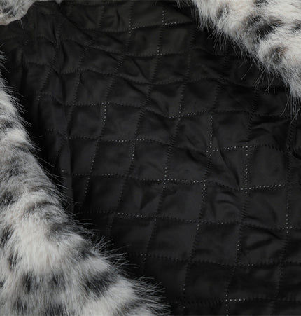 Leopard Faux-Fur Collar Jacket